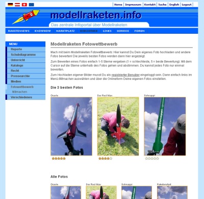 Modellraketen Fotowettbewerb
