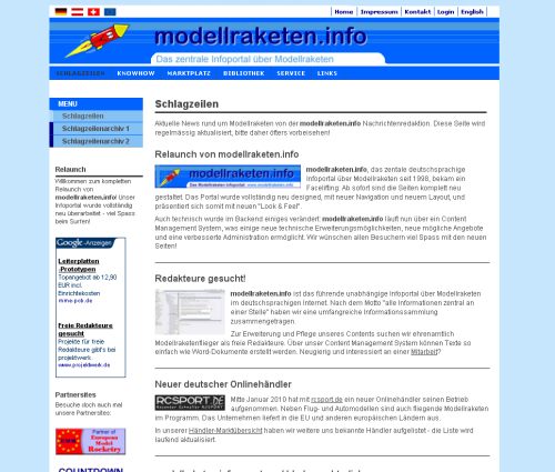 Modellraketen Info 2010